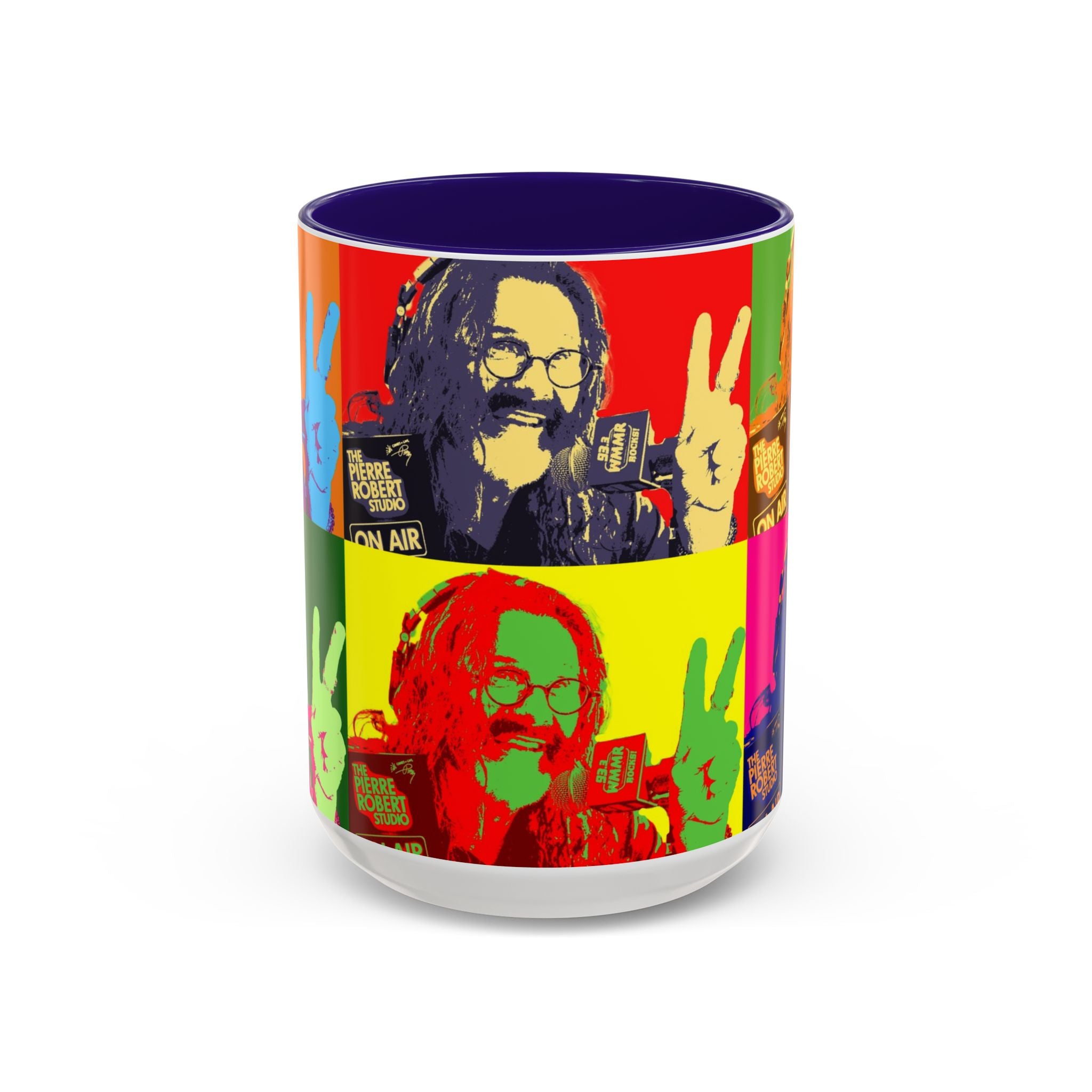 Pop Art Legendary DJ Pierre Robert Colorful Mugs (11oz, 15oz)