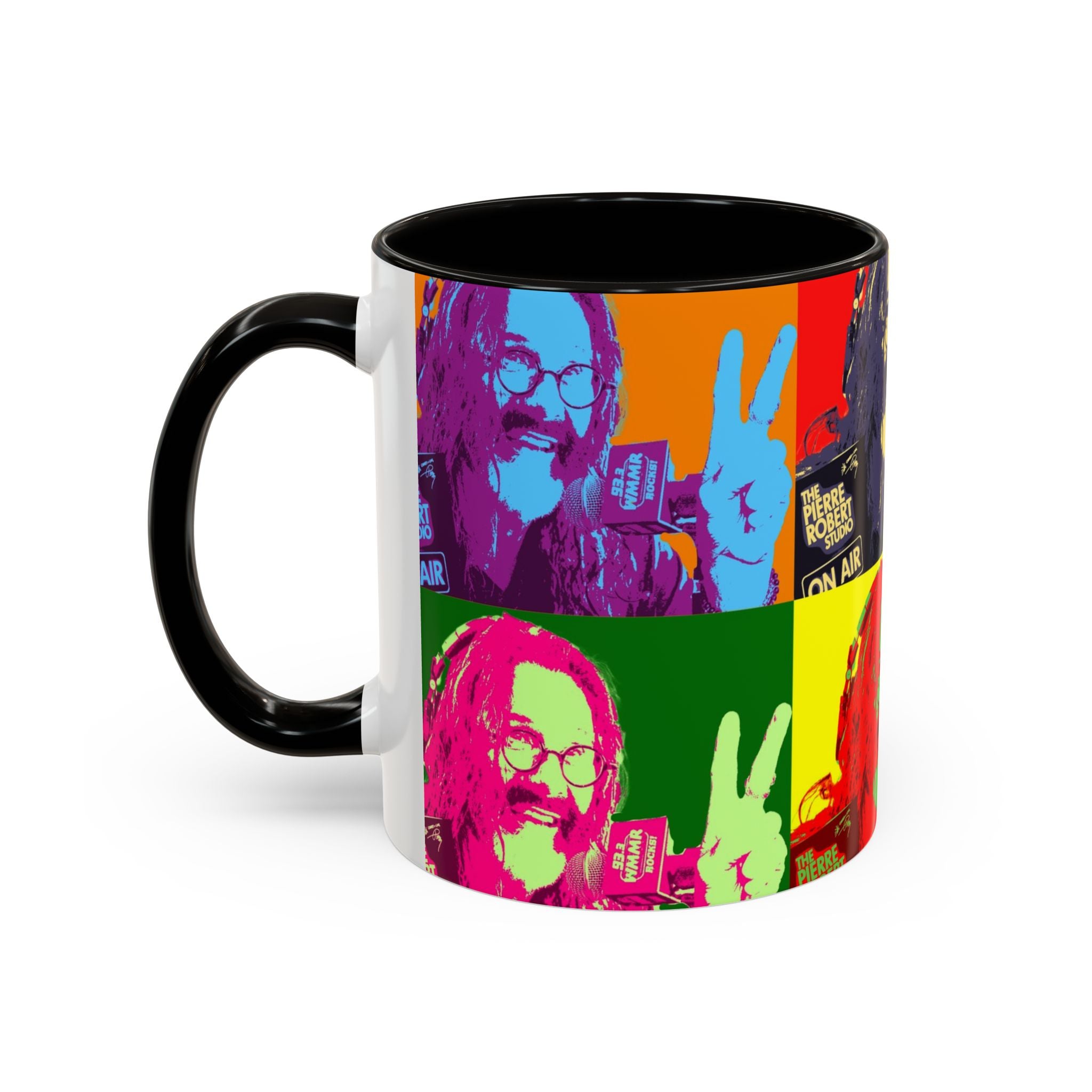 Pop Art Legendary DJ Pierre Robert Colorful Mugs (11oz, 15oz)