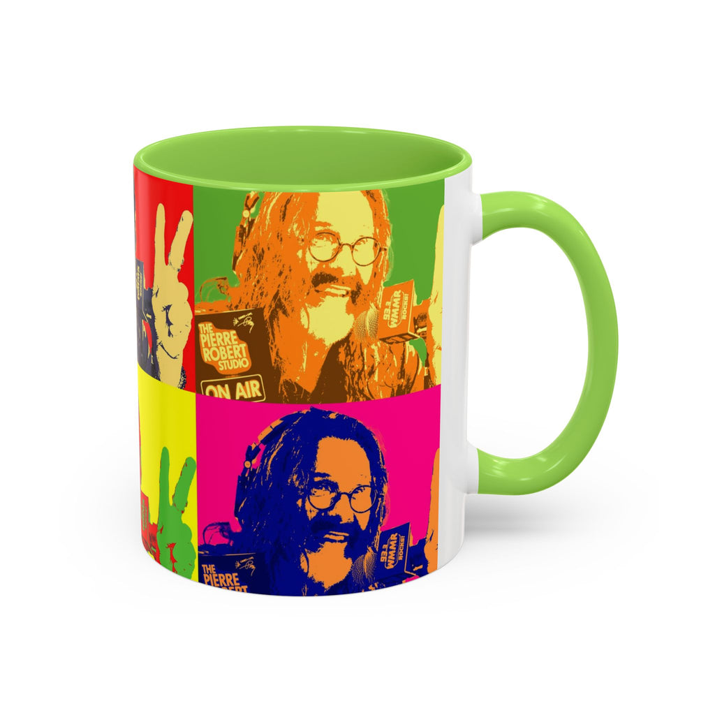Pop Art Legendary DJ Pierre Robert Colorful Mugs (11oz, 15oz)