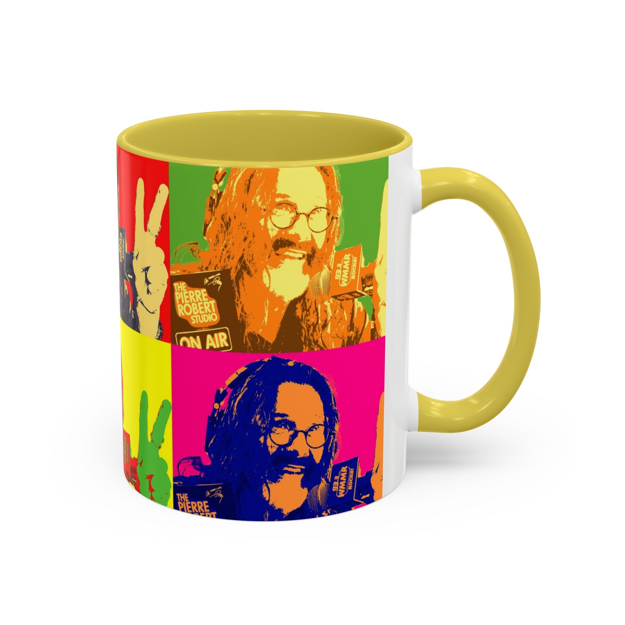 Pop Art Legendary DJ Pierre Robert Colorful Mugs (11oz, 15oz)