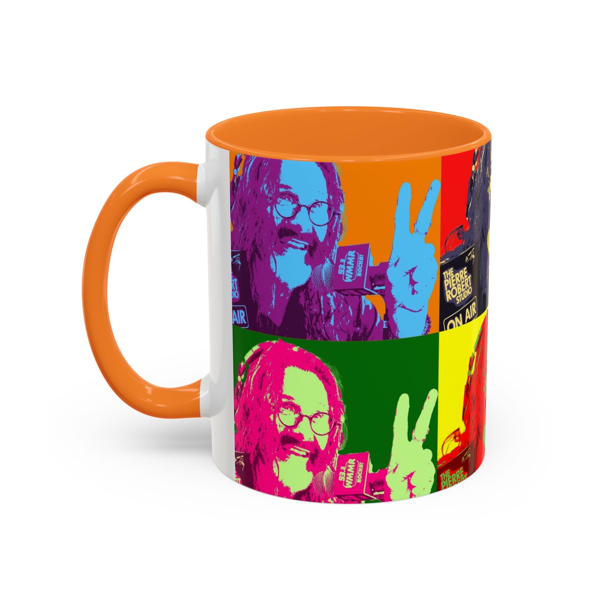 Pop Art Legendary DJ Pierre Robert Colorful Mugs (11oz, 15oz)
