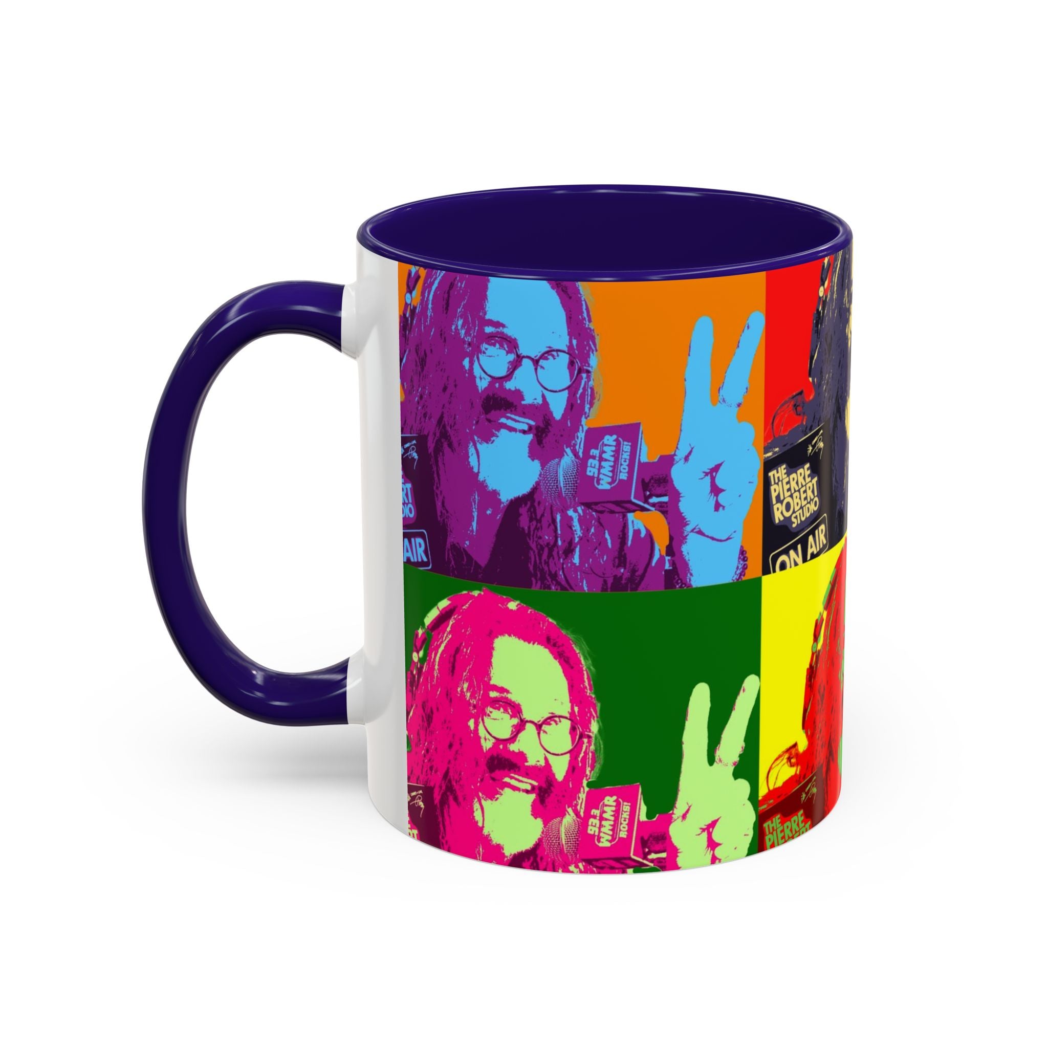 Pop Art Legendary DJ Pierre Robert Colorful Mugs (11oz, 15oz)