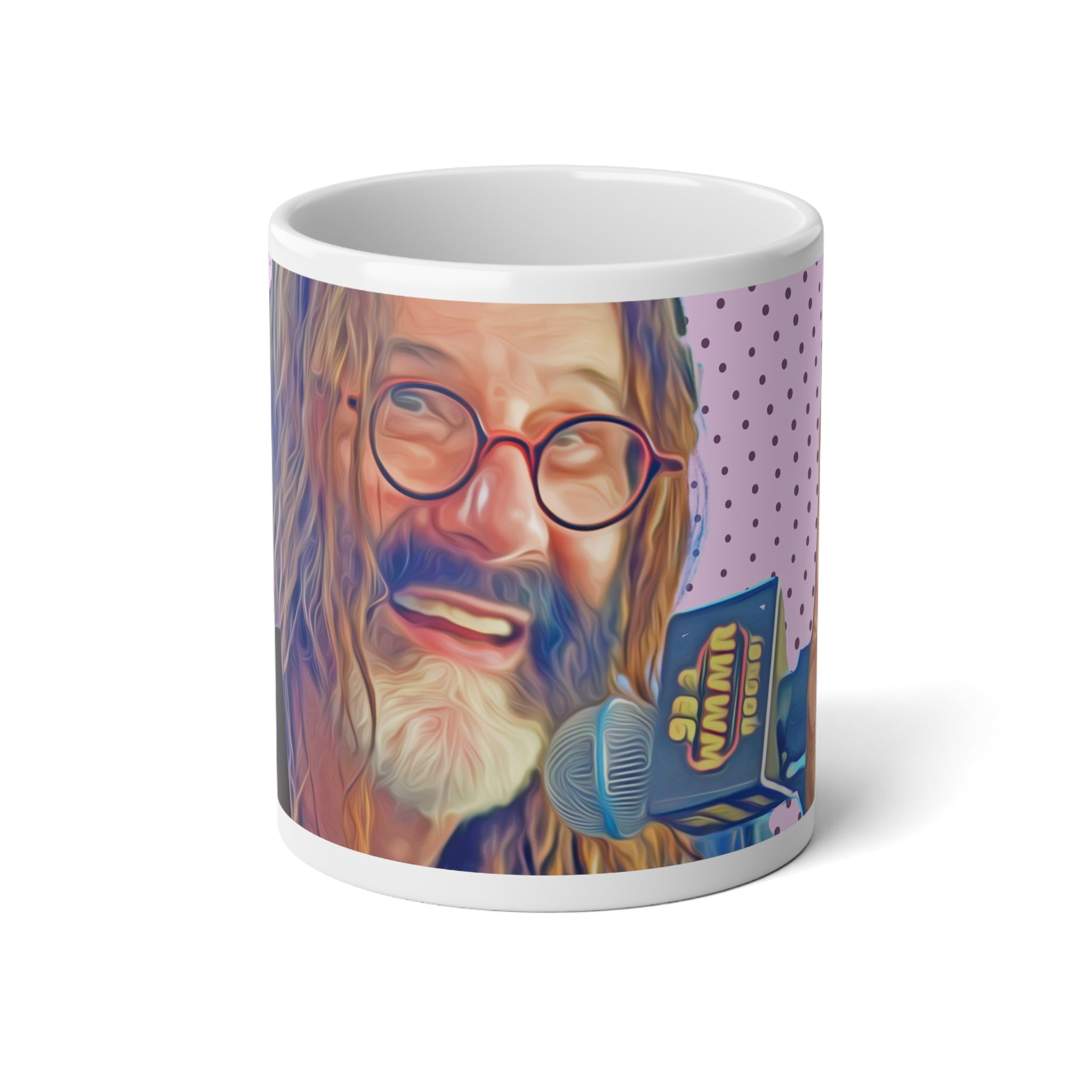 20oz Jumbo Mug — Pierre Robert Retro Radio Host Art Coffee Cup