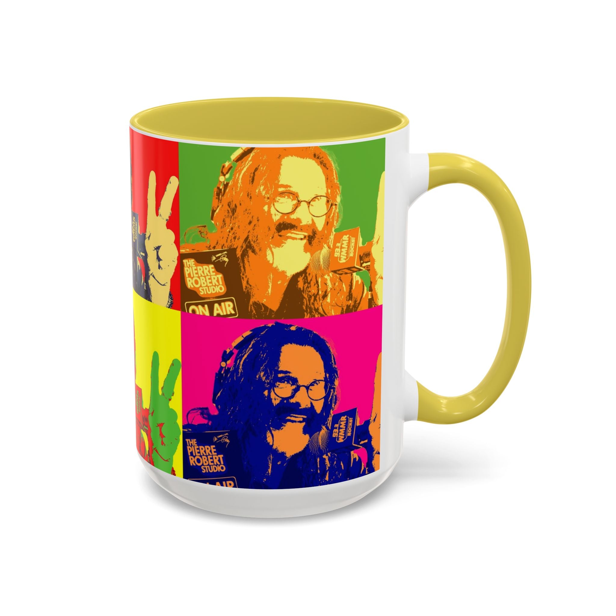 Pop Art Legendary DJ Pierre Robert Colorful Mugs (11oz, 15oz)