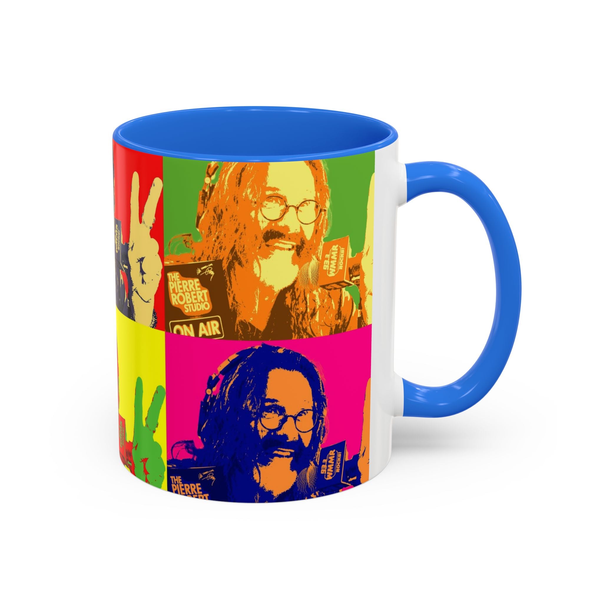 Pop Art Legendary DJ Pierre Robert Colorful Mugs (11oz, 15oz)