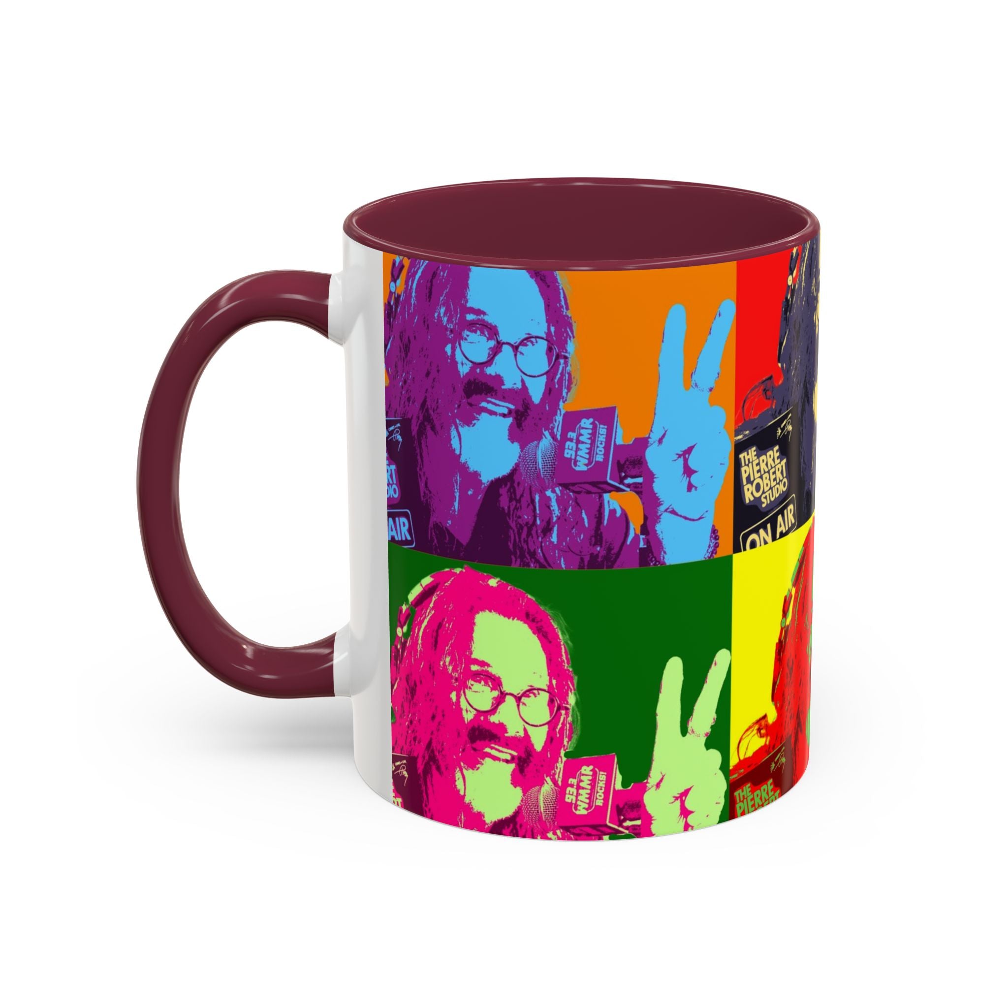 Pop Art Legendary DJ Pierre Robert Colorful Mugs (11oz, 15oz)
