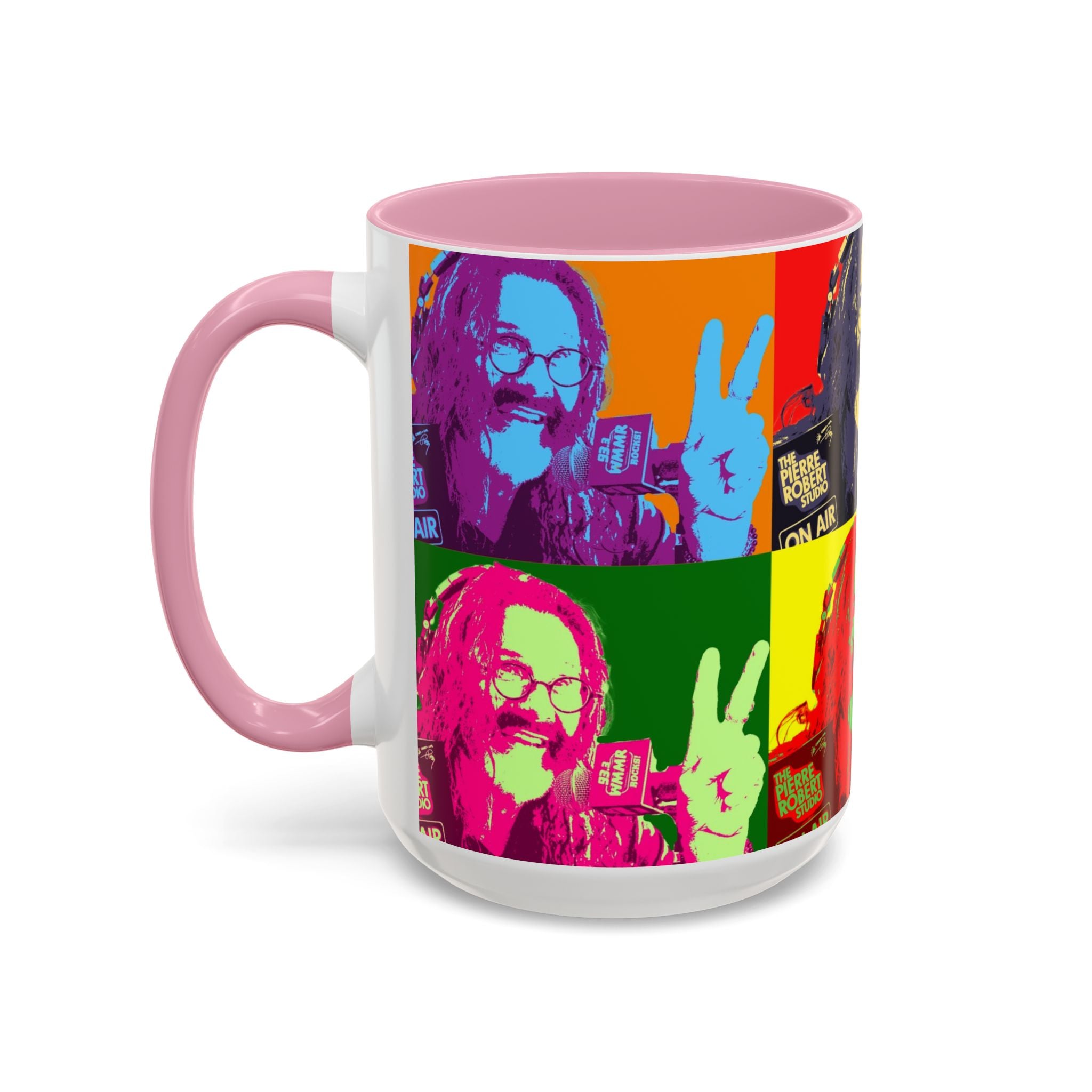 Pop Art Legendary DJ Pierre Robert Colorful Mugs (11oz, 15oz)