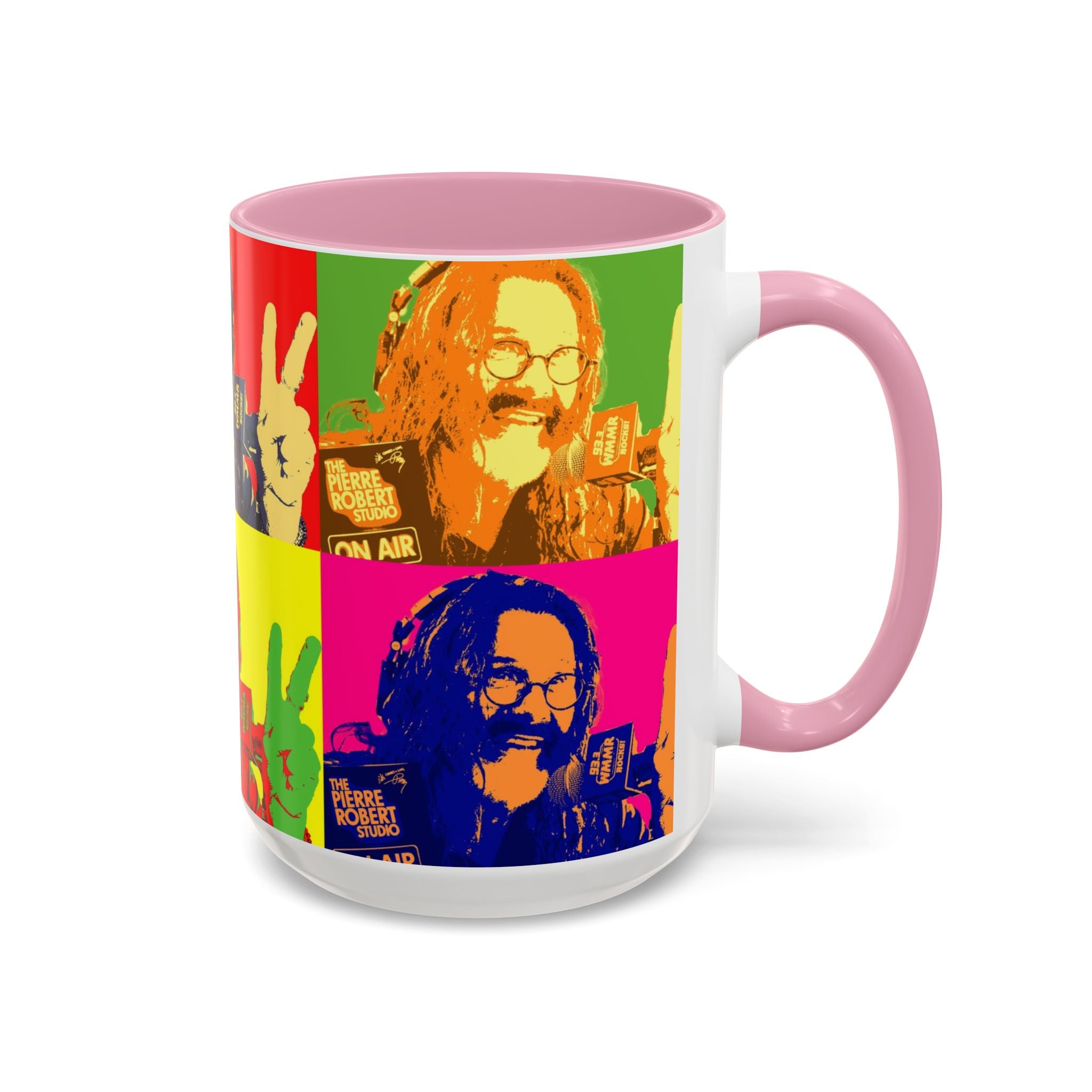Pop Art Legendary DJ Pierre Robert Colorful Mugs (11oz, 15oz)