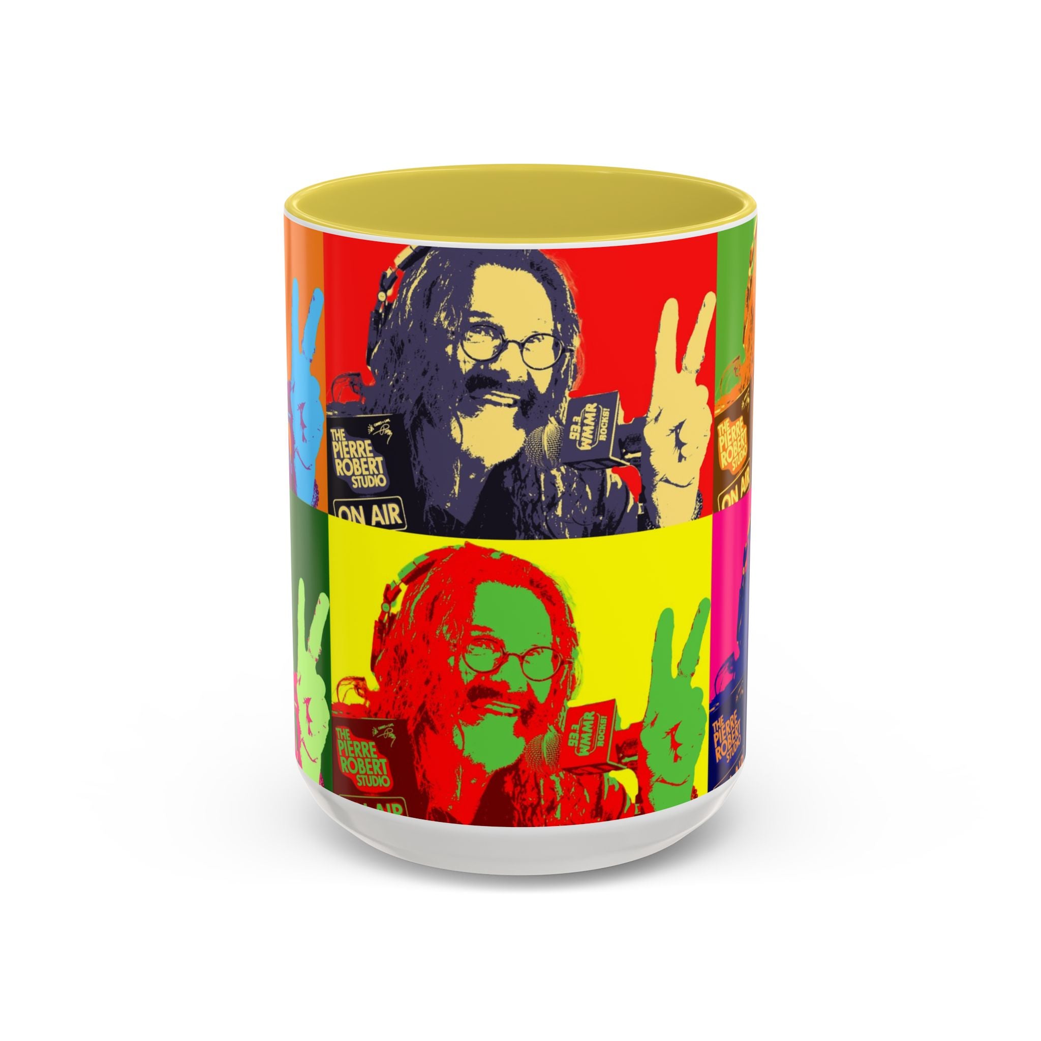 Pop Art Legendary DJ Pierre Robert Colorful Mugs (11oz, 15oz)