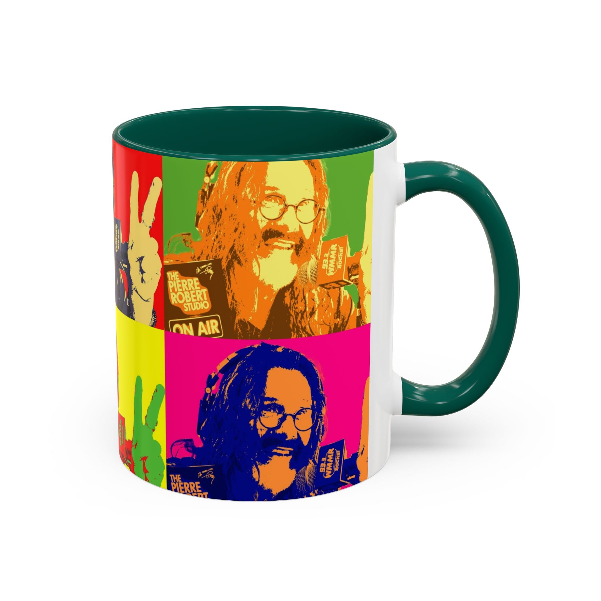Pop Art Legendary DJ Pierre Robert Colorful Mugs (11oz, 15oz)