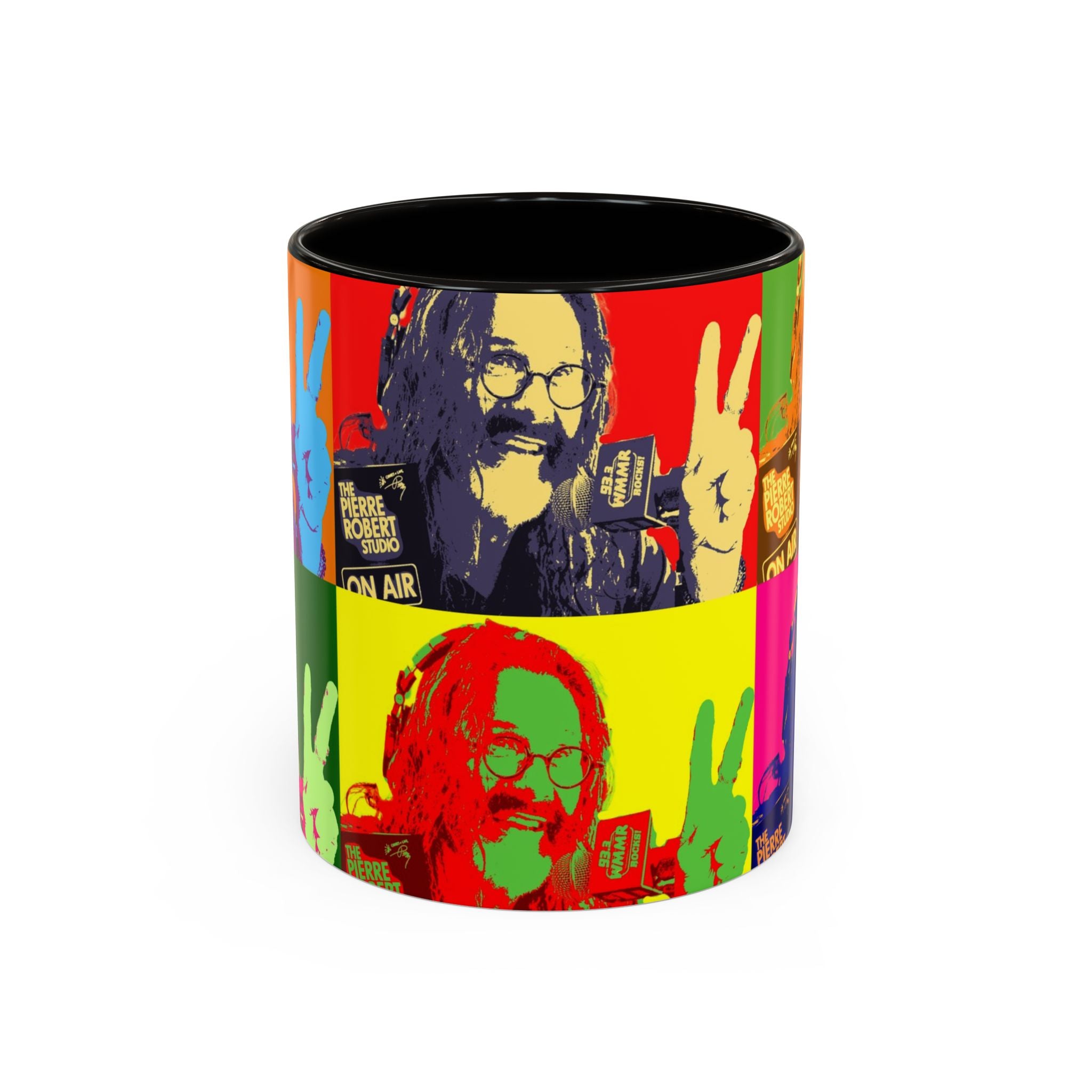 Pop Art Legendary DJ Pierre Robert Colorful Mugs (11oz, 15oz)