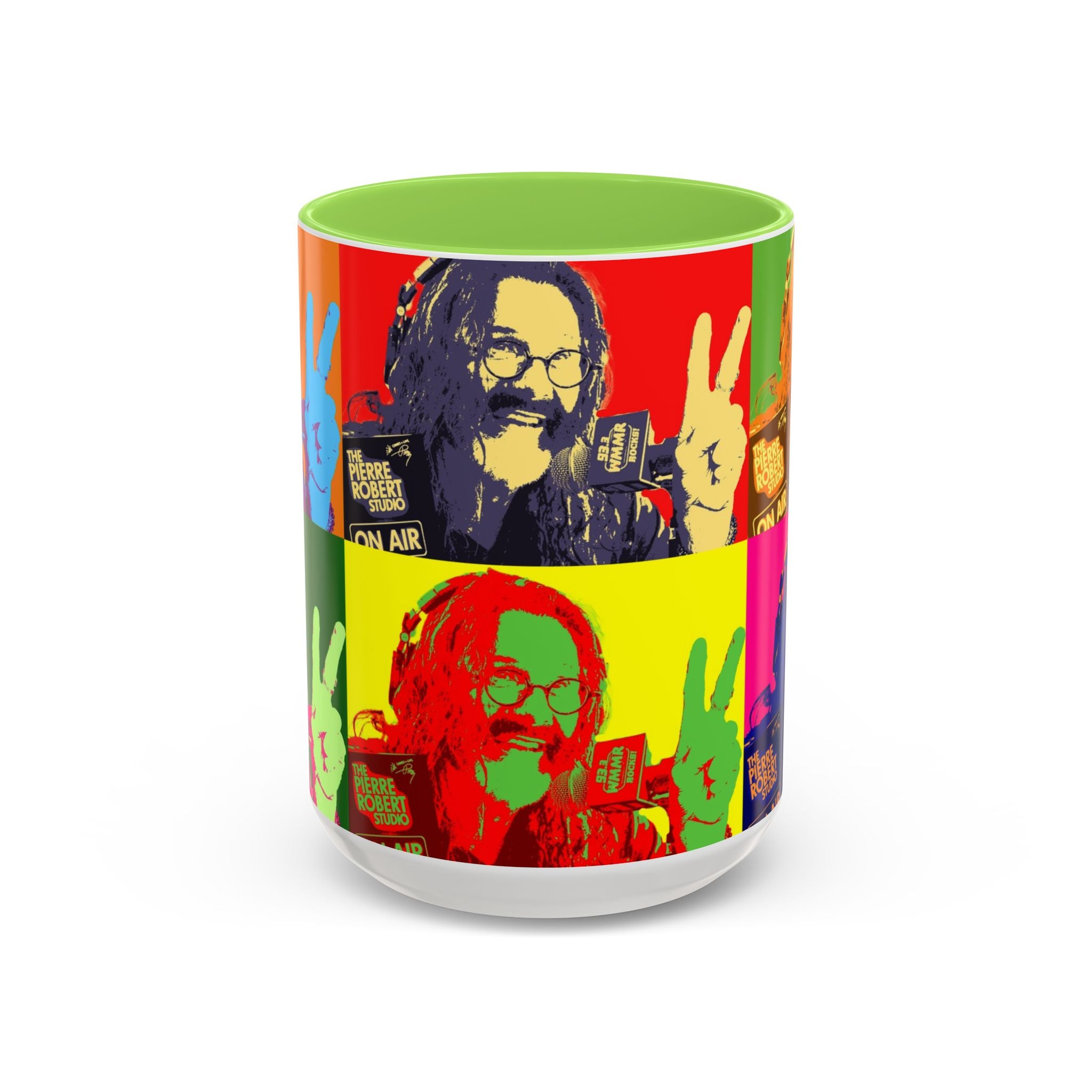 Pop Art Legendary DJ Pierre Robert Colorful Mugs (11oz, 15oz)