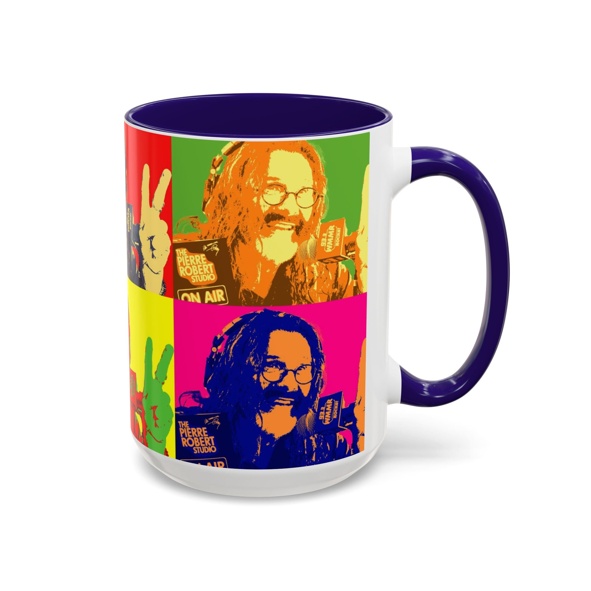 Pop Art Legendary DJ Pierre Robert Colorful Mugs (11oz, 15oz)