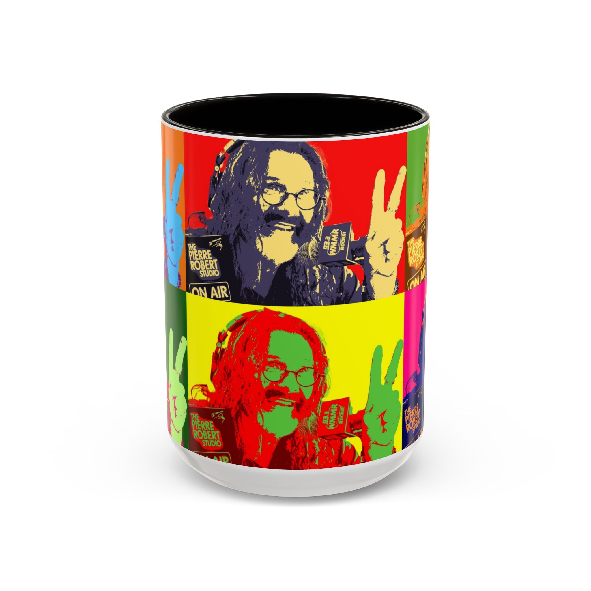 Pop Art Legendary DJ Pierre Robert Colorful Mugs (11oz, 15oz)