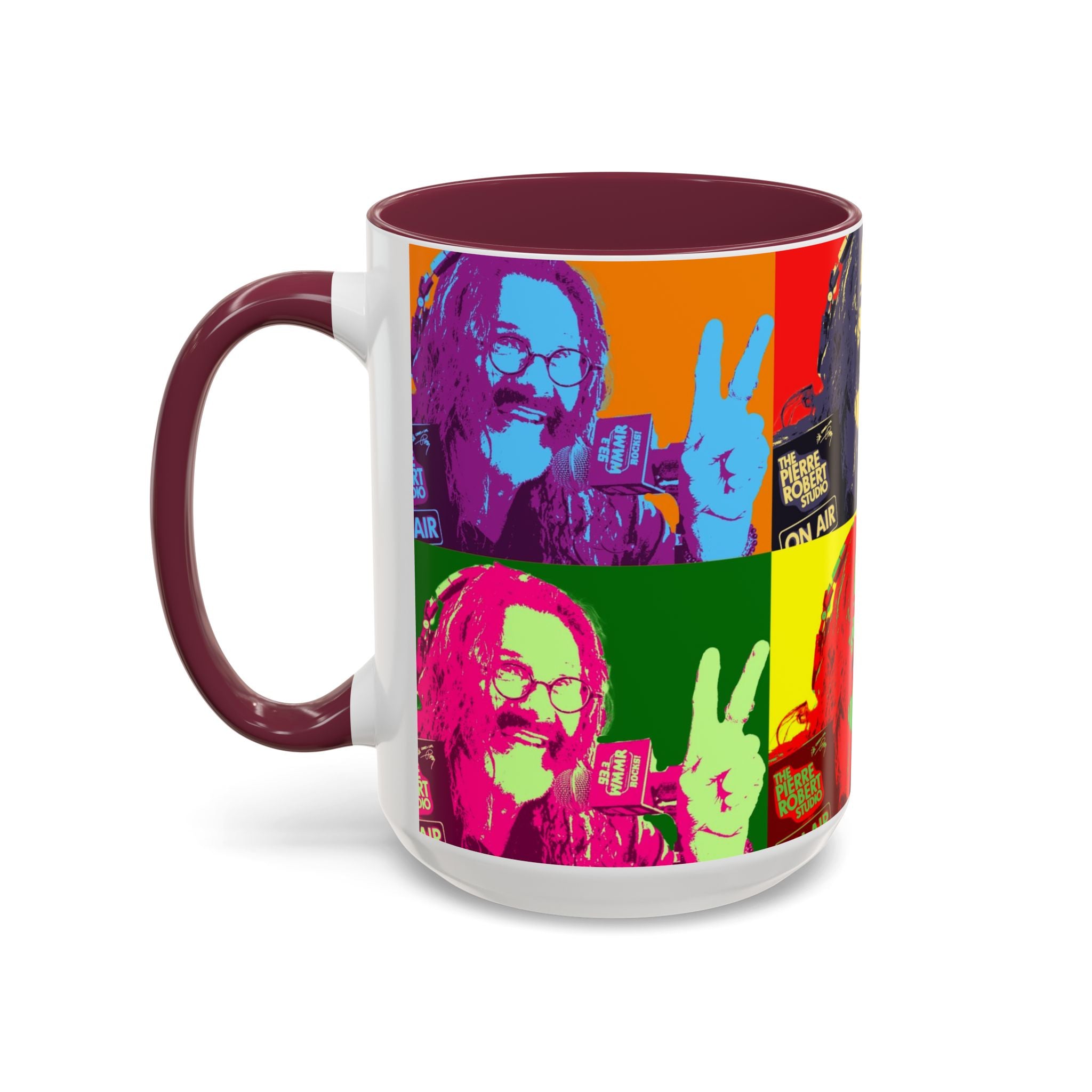 Pop Art Legendary DJ Pierre Robert Colorful Mugs (11oz, 15oz)