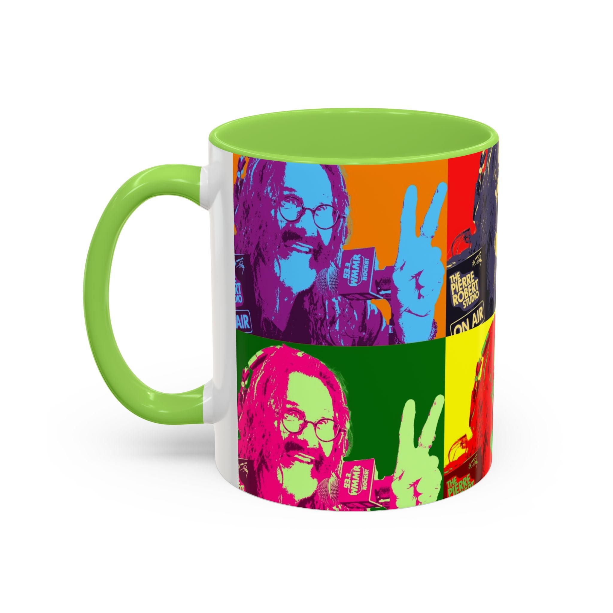 Pop Art Legendary DJ Pierre Robert Colorful Mugs (11oz, 15oz)