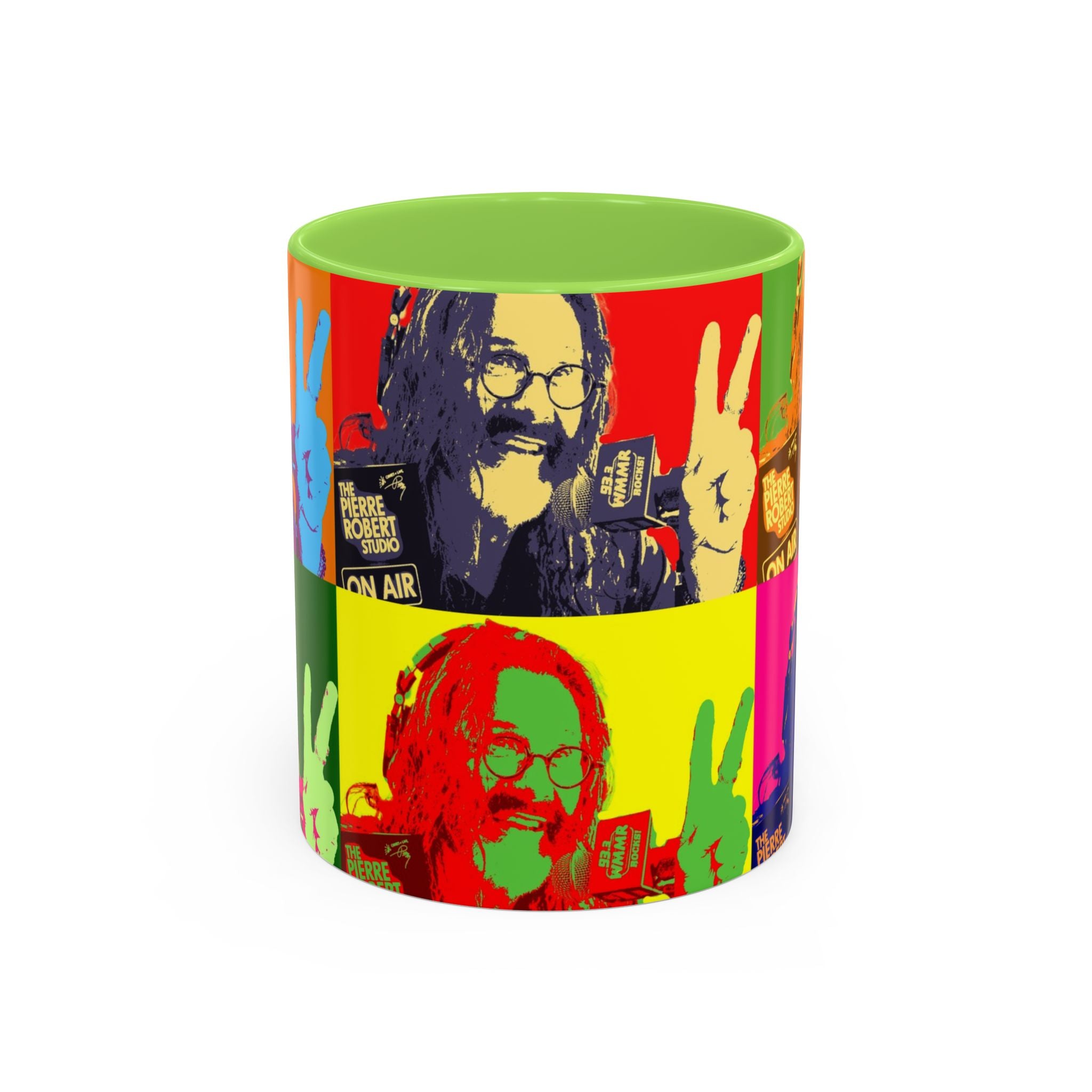 Pop Art Legendary DJ Pierre Robert Colorful Mugs (11oz, 15oz)
