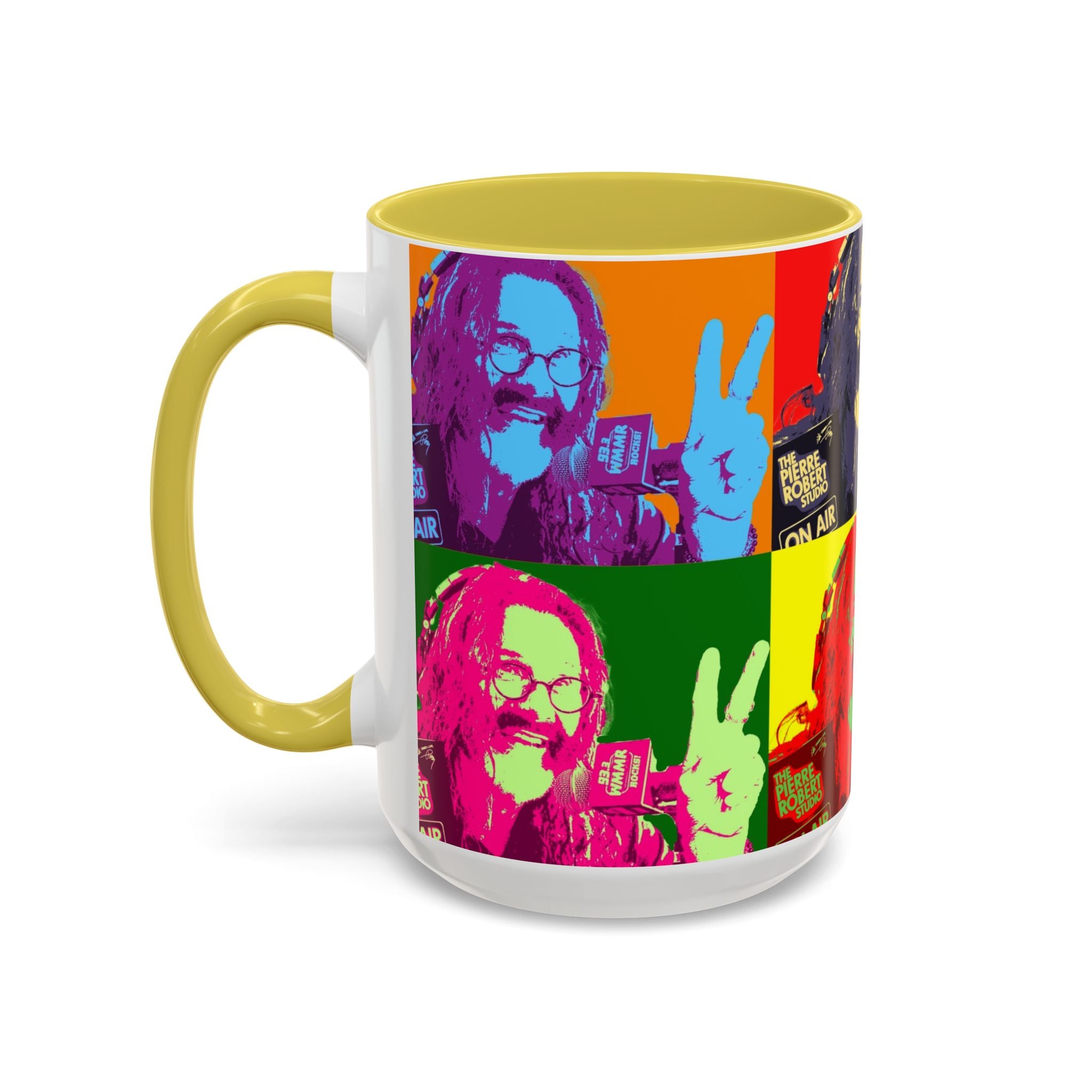 Pop Art Legendary DJ Pierre Robert Colorful Mugs (11oz, 15oz)