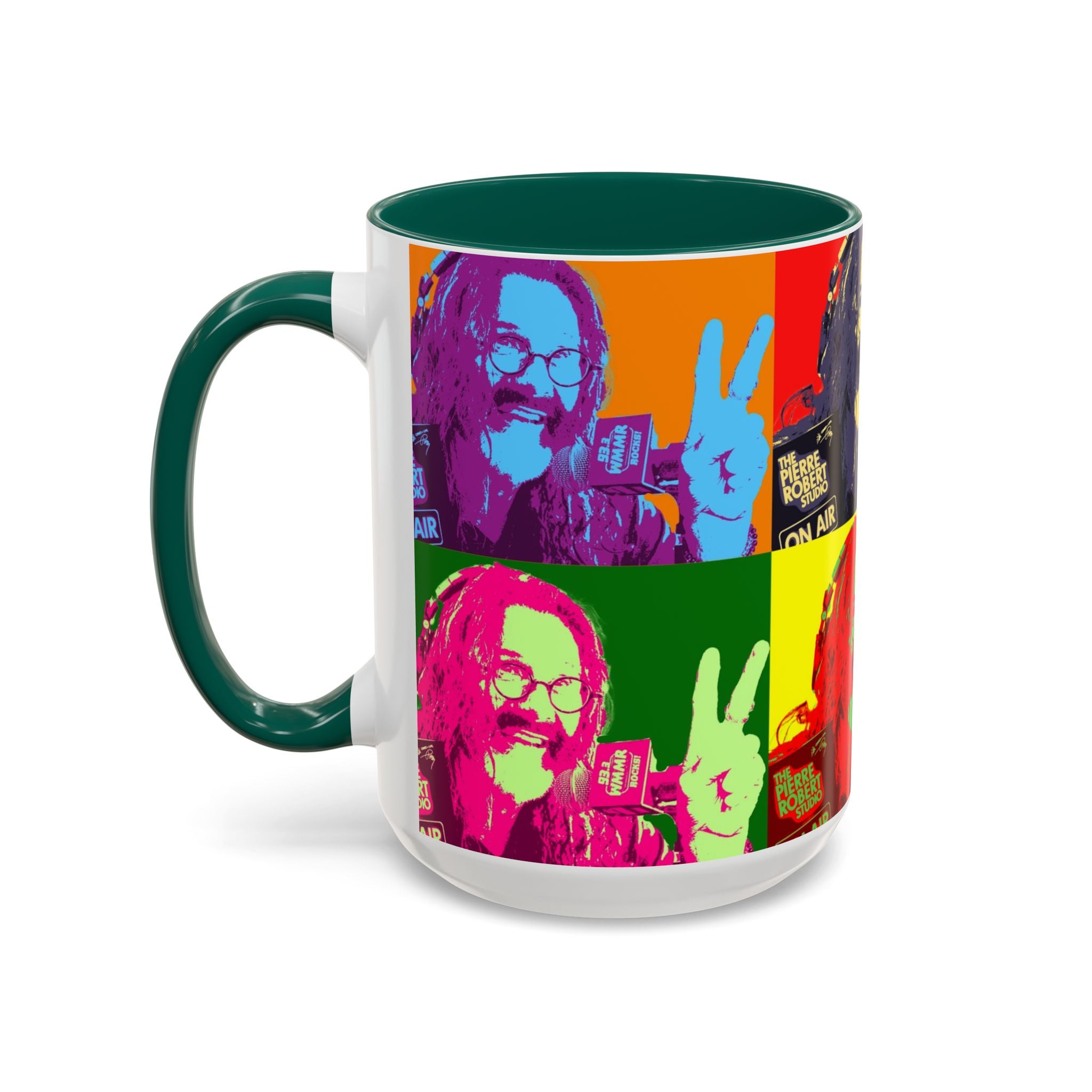 Pop Art Legendary DJ Pierre Robert Colorful Mugs (11oz, 15oz)