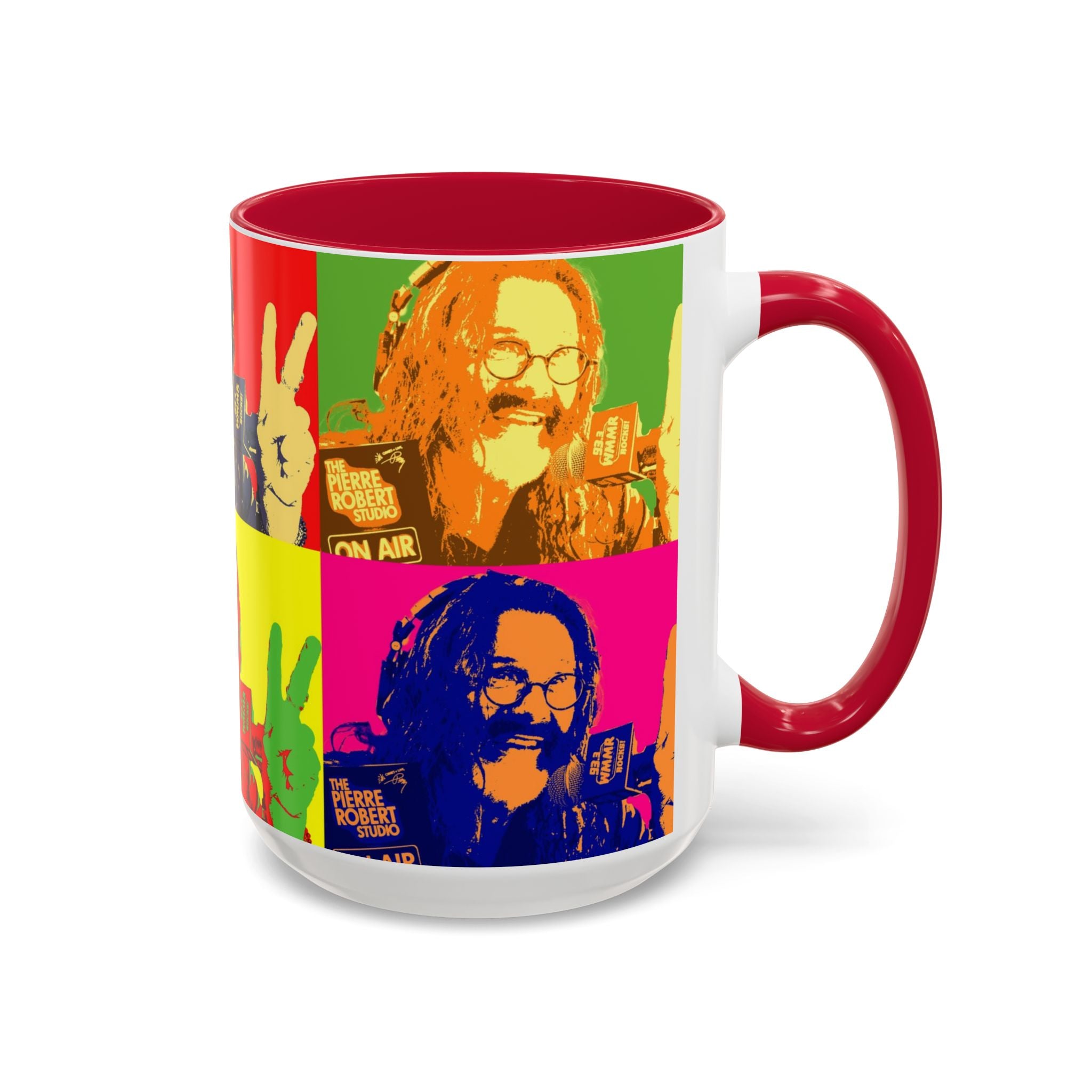 Pop Art Legendary DJ Pierre Robert Colorful Mugs (11oz, 15oz)