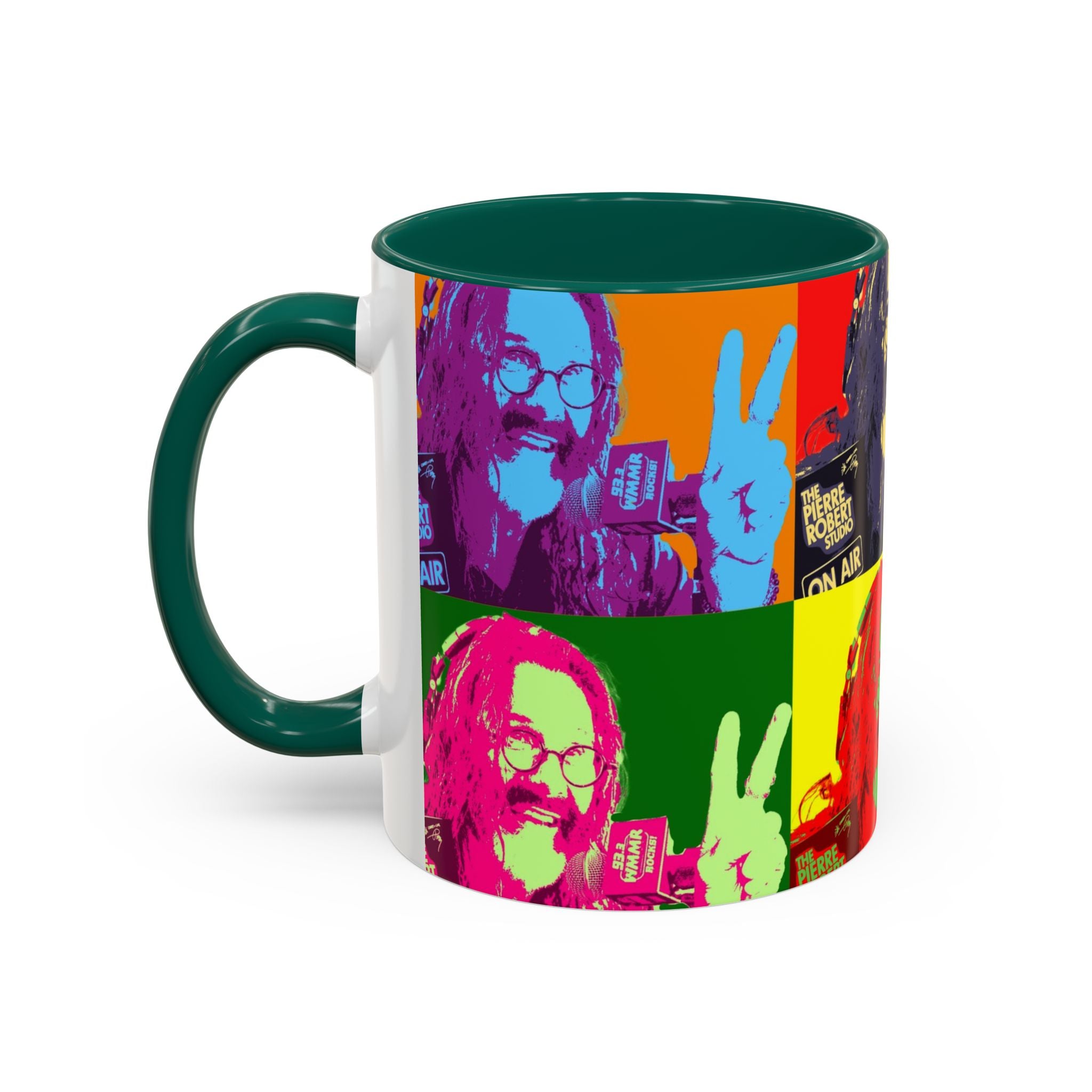 Pop Art Legendary DJ Pierre Robert Colorful Mugs (11oz, 15oz)