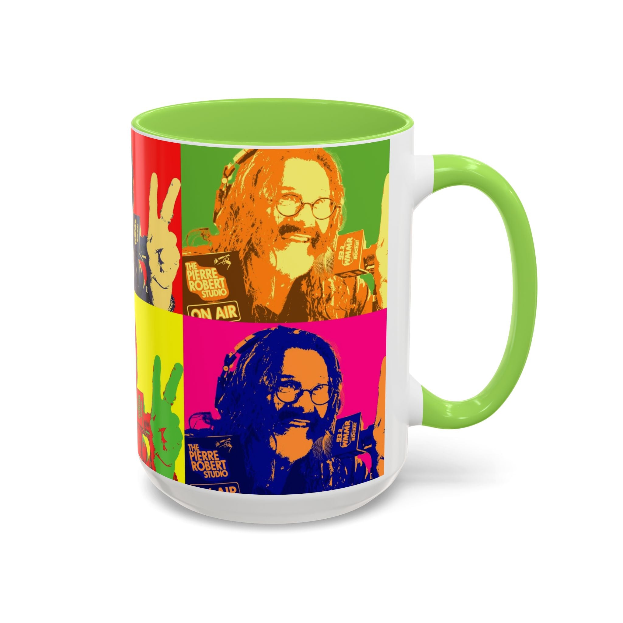 Pop Art Legendary DJ Pierre Robert Colorful Mugs (11oz, 15oz)
