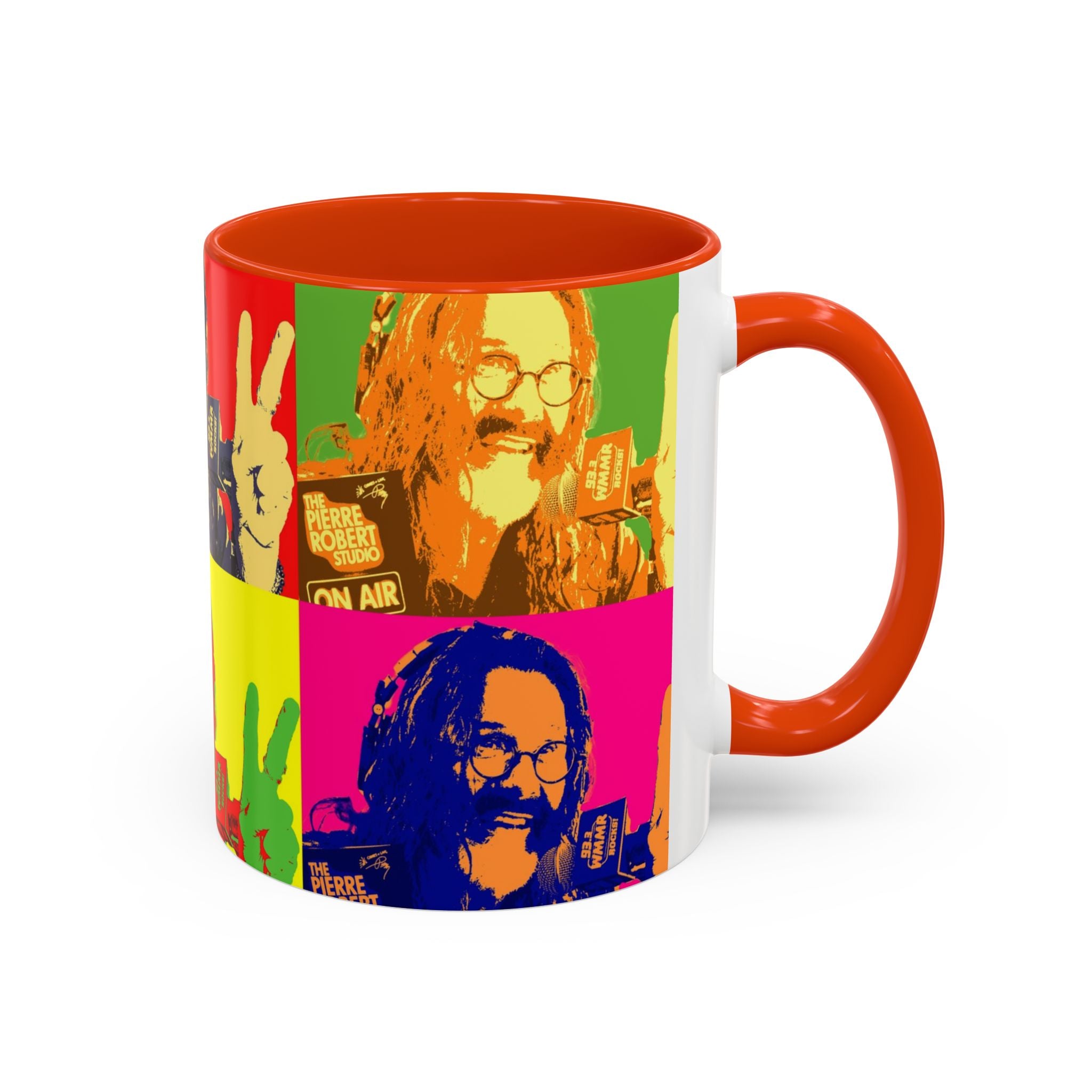 Pop Art Legendary DJ Pierre Robert Colorful Mugs (11oz, 15oz)