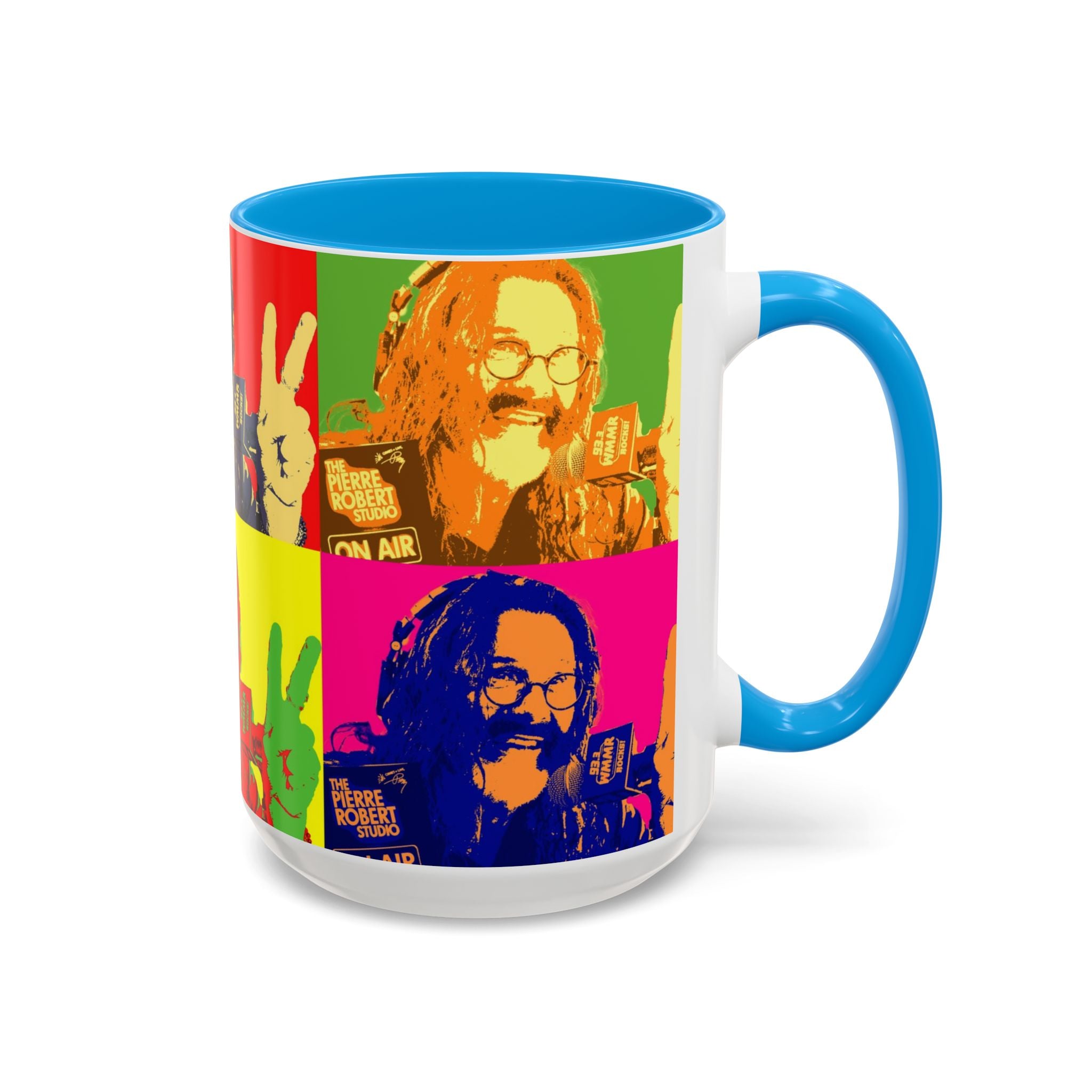 Pop Art Legendary DJ Pierre Robert Colorful Mugs (11oz, 15oz)